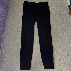 High waisted black jeans
